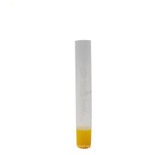 Tubo de plástico pequeño transparente cosmético con boquilla larga